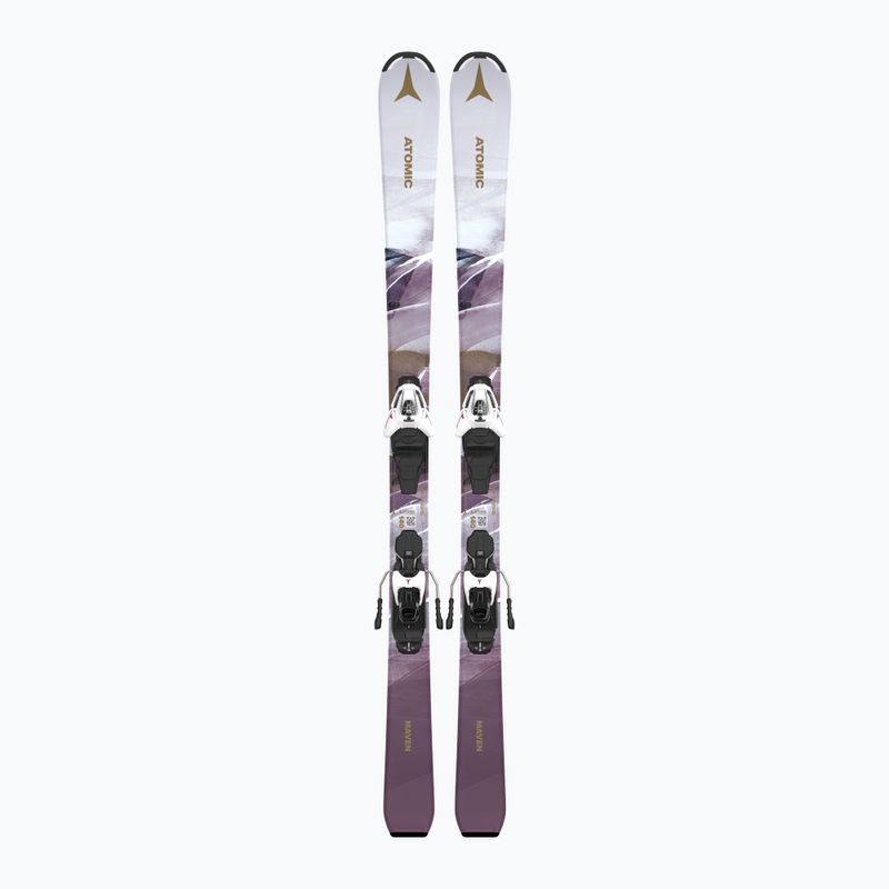 Schiuri de coborâre pentru copii Atomic Maven Girl JTM + legături  L6 GW white/laven