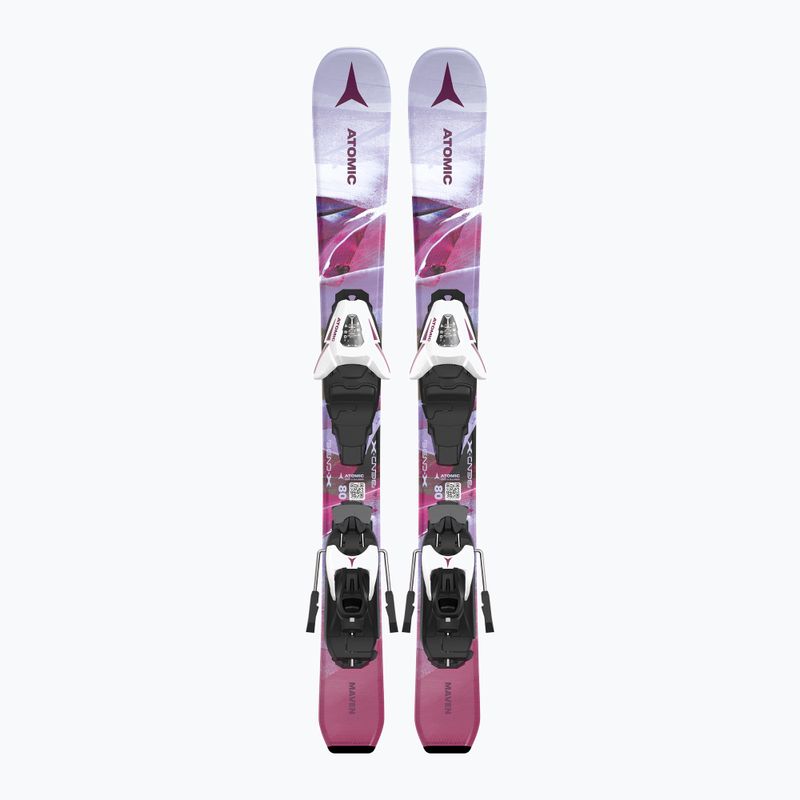 Schiuri de coborâre pentru copii Atomic Maven Girl JTXS + legături  C5 GW pink