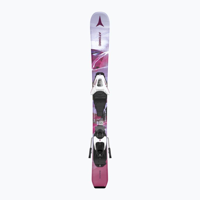 Schiuri de coborâre pentru copii Atomic Maven Girl JTXS + legături  C5 GW pink 3