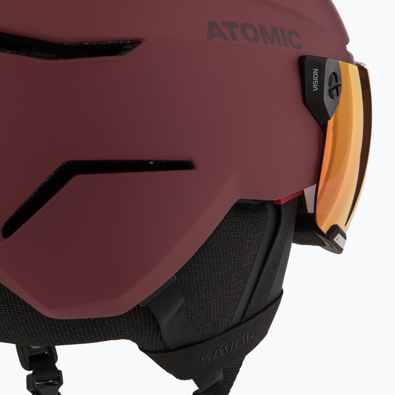 Cască de schi Atomic Savor Visor Stereo maroon/red stereo 8