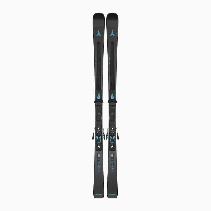 Schiuri de coborâre Atomic Redster X7 Revoshock C + legături MI12 GW black/teal