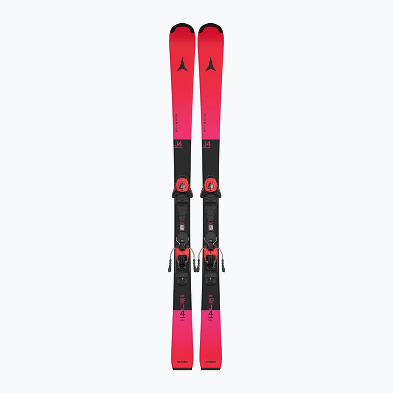 Schiuri de coborâre pentru copii Atomic Redster J4 + legături L6 GW red tension/black