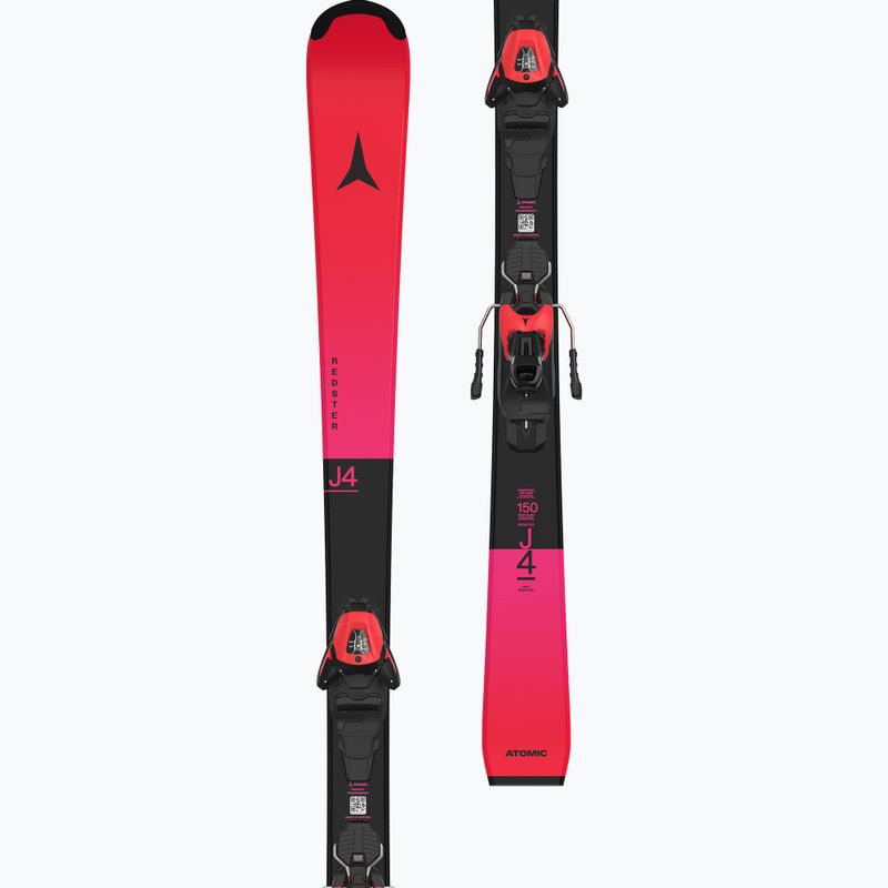Schiuri de coborâre pentru copii Atomic Redster J4 + legături L6 GW red tension/black 7