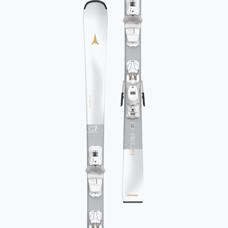 Schiuri de coborâre pentru femei Atomic Cloud C7 white + legături M10 GW white 7