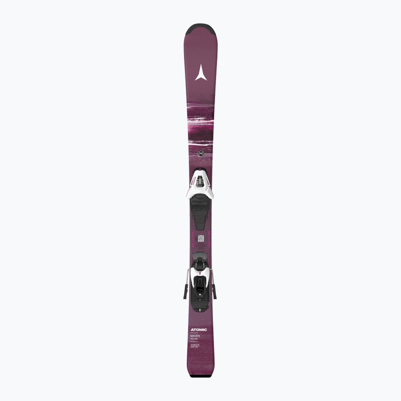 Schiuri de coborâre pentru copii + legături Atomic Maven Jr 100-120 + C5 GW red plum 2