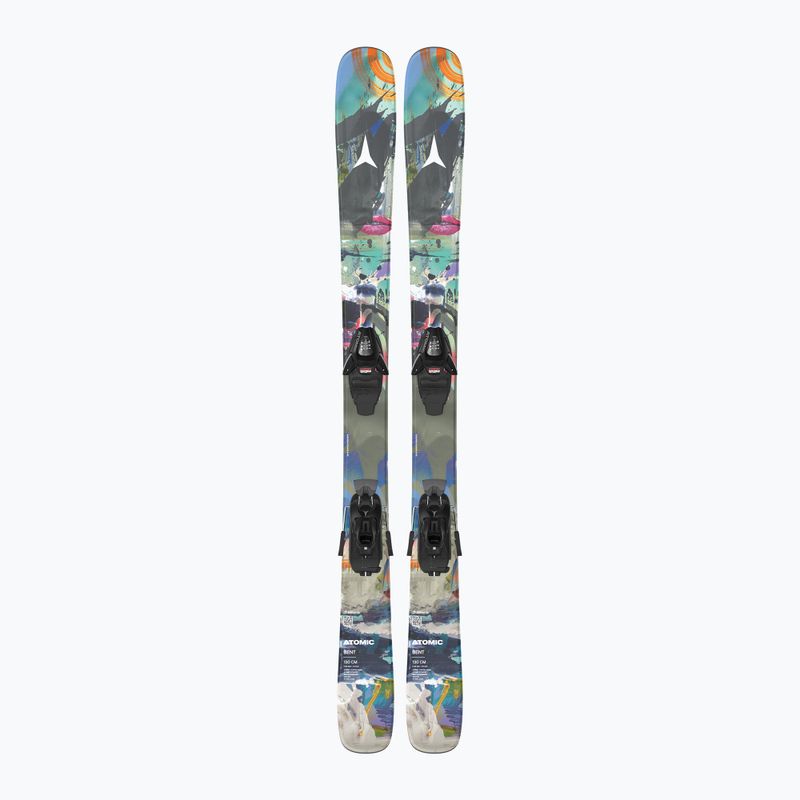 Schiuri de coborâre pentru copii + legături Atomic Bent Jr 110-130 + C5 GW multicolor
