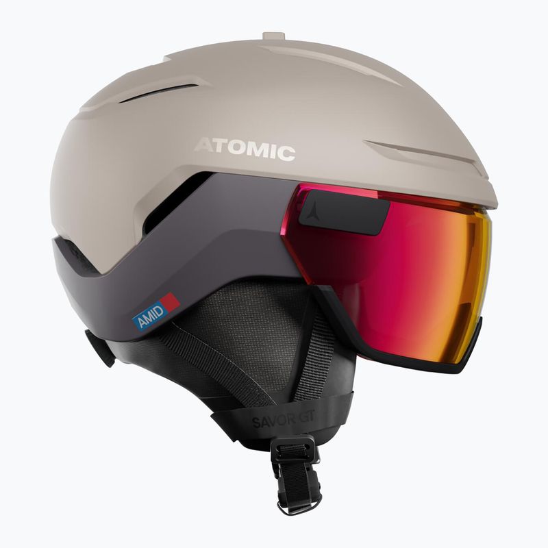 Cască de schi Atomic Savor GT Amid Visor Photo sand/red photo