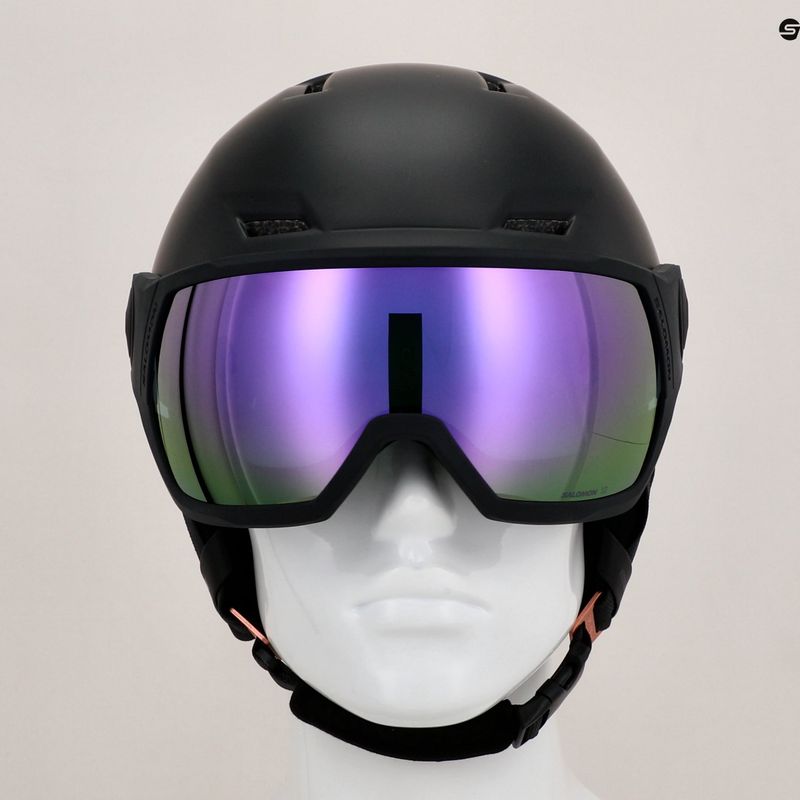 Cască de schi Salomon Icon LT Visor S2 black/pink/gold 12