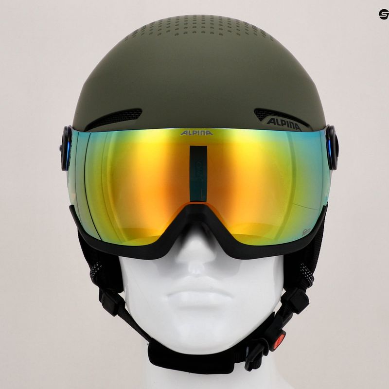Cască de schi Alpina Arber Visor Q Lite olive mat 7