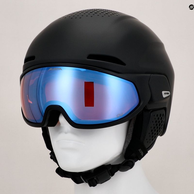 Cască de schi Alpina Oro QV Mips negru mat/albastru de gheață 10