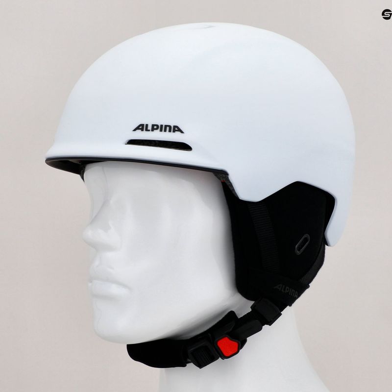 Cască de schi Alpina Brix alb/metalic mat 11