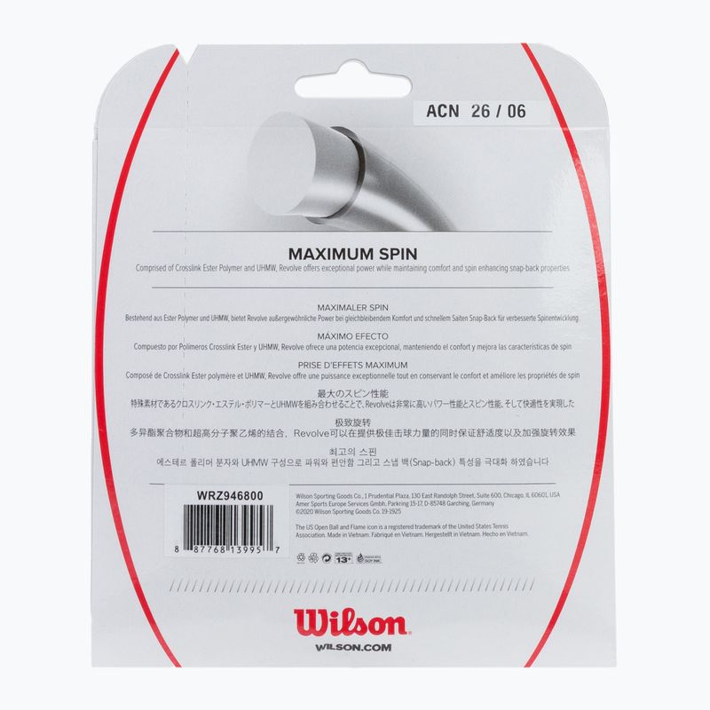 Wilson Revolve 16 corzi de tenis negru WRZ946800+ 2