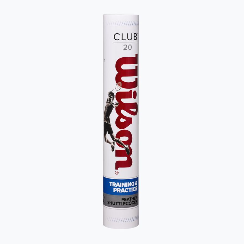 Fluturași de badminton Wilson Club 12 buc. white