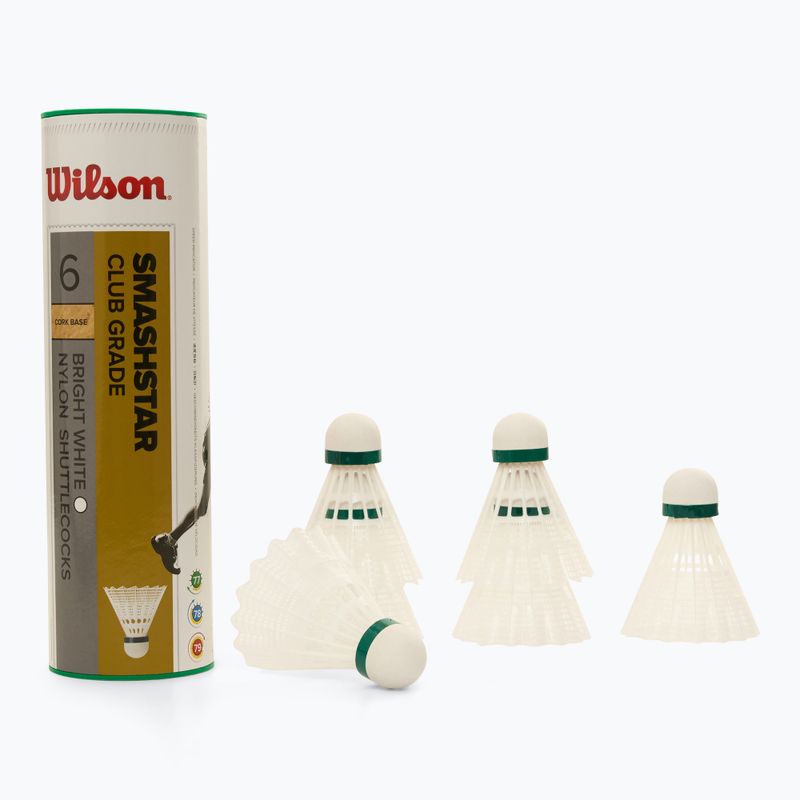Fluturași de badminton Wilson Smashstar 6 buc. white