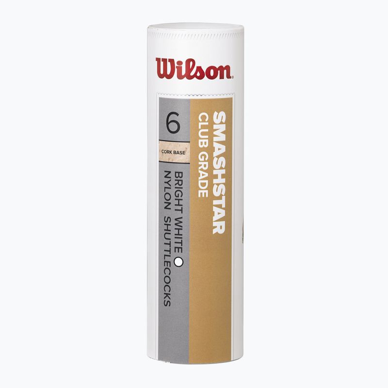 Fluturași de badminton Wilson Smashstar 6 buc. white