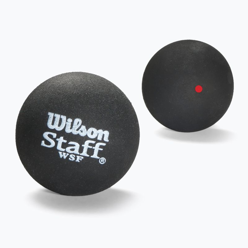 Minge de squash Wilson Staff Ball Red Dot 3 buc. black