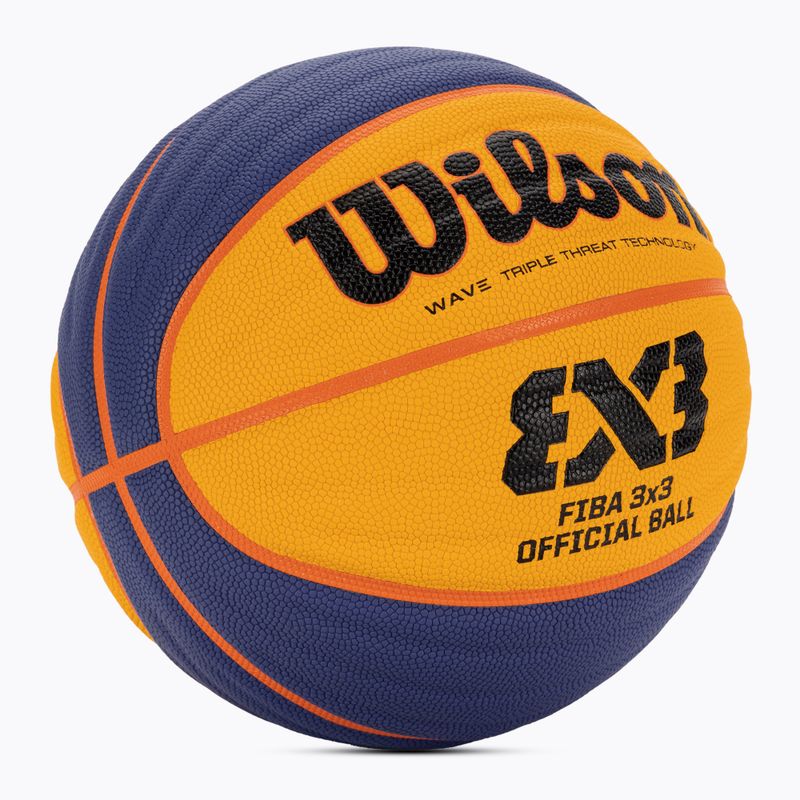 Minge de baschet Wilson Fiba 3x3 Game blue/yellow mărime 6 2