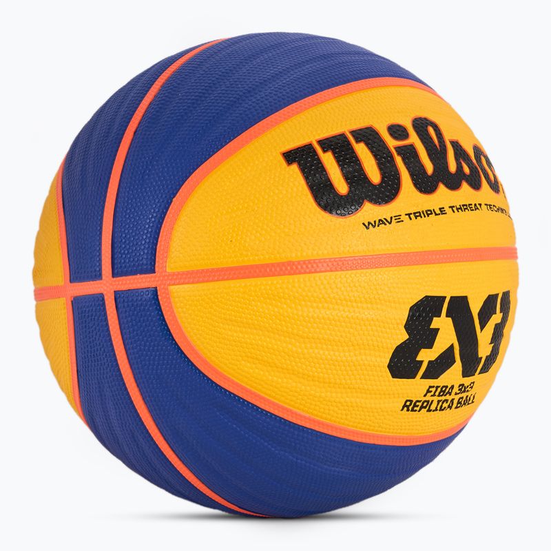 Minge de baschet Wilson Fiba 3x3 Replica RBR blue/yellow mărime 6 2