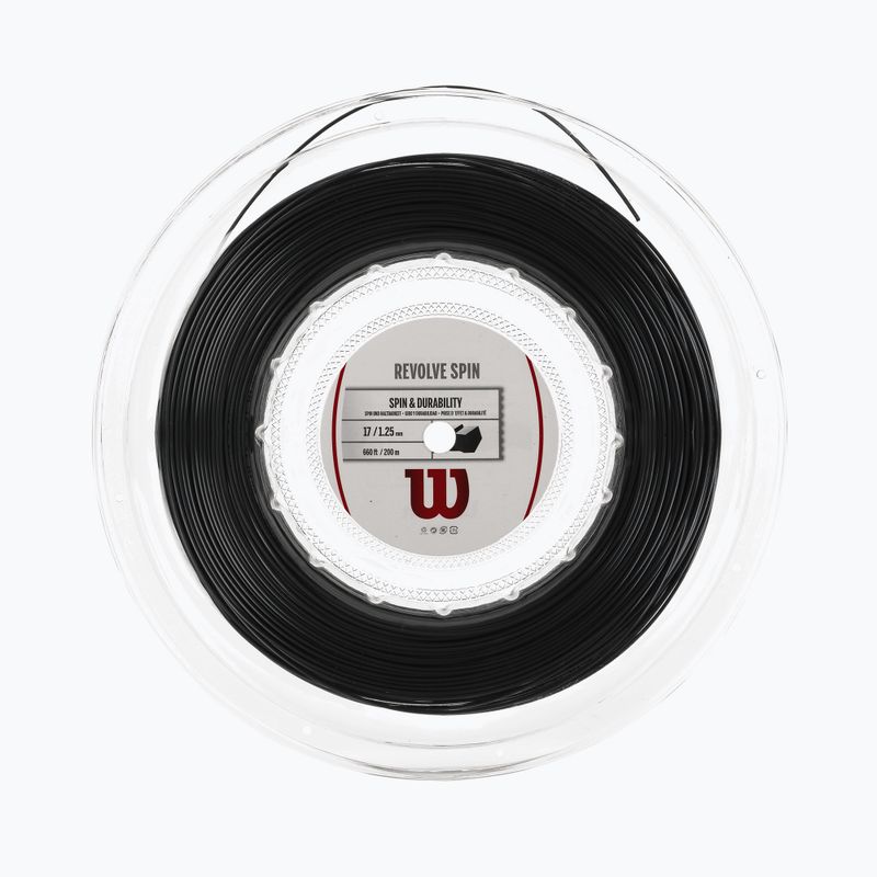 Wilson Revolve Revolve Spin 17 200M Coardă de tenis negru WRZ908100