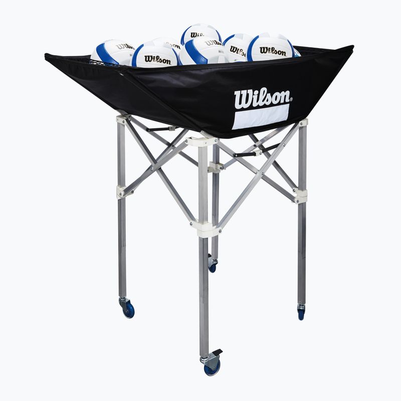 Cărucior pentru mingi de tenis Wilson Indoor Stand Up 42" black 2