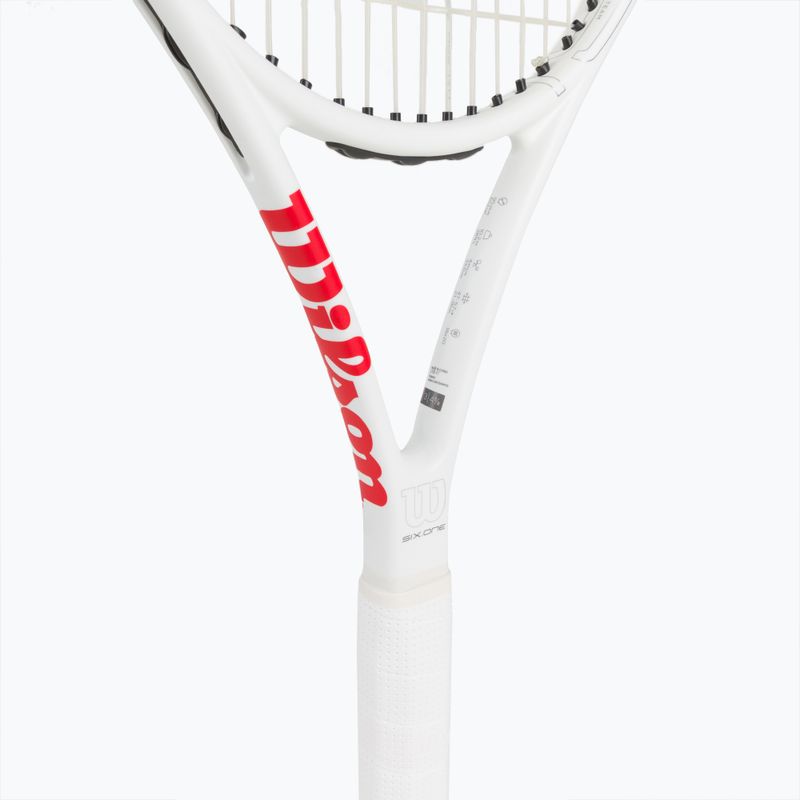 Rachetă de tenis Wilson Six.One Team 95 Cvr roșu și alb WRT73640U 4