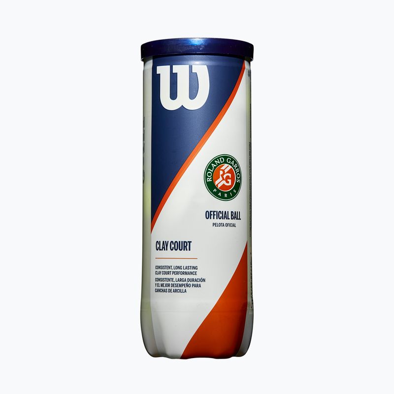 Set de mingi de tenis Wilson Roland Garros Clay Ct 3 buc galben WRT125000 2
