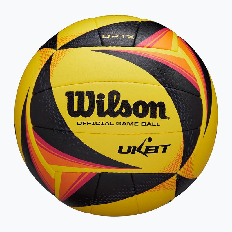 Minge de volei de plajă Wilson OPTX AVP VB OFFICIAL GB yellow mărimea 5