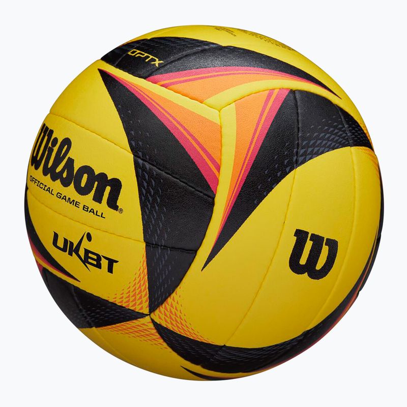 Minge de volei de plajă Wilson OPTX AVP VB OFFICIAL GB yellow mărimea 5 4