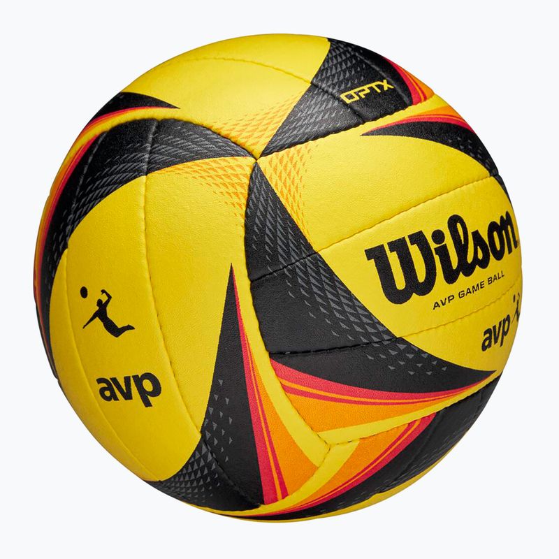 Minge de volei de plajă Wilson OPTX AVP VB OFFICIAL GB yellow mărimea 5 5