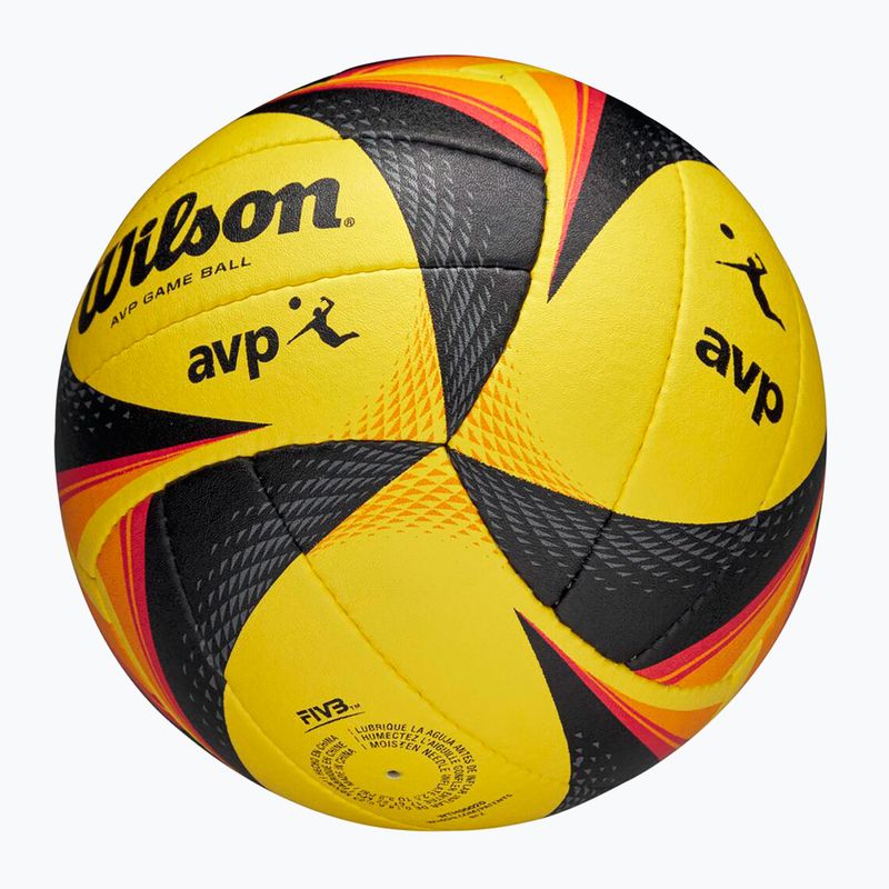 Minge de volei de plajă Wilson OPTX AVP VB OFFICIAL GB yellow mărimea 5 6