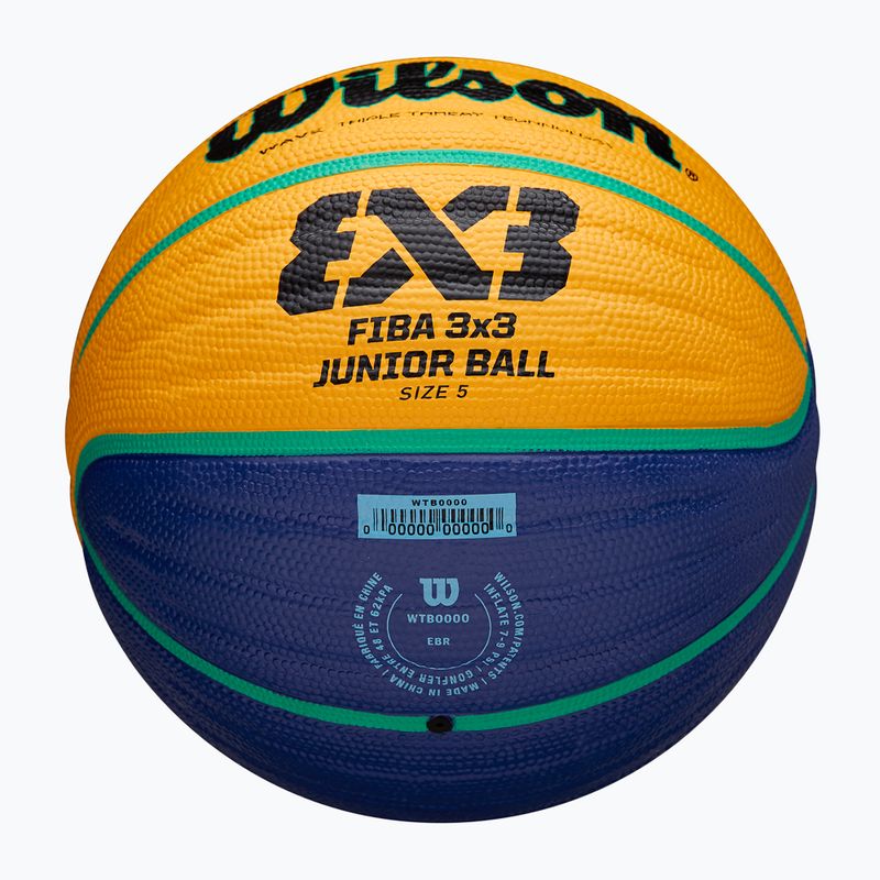 Minge de baschet pentru copii Wilson Fiba 3x3 Junior blue/yellow mărime 5