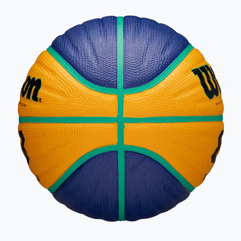 Minge de baschet pentru copii Wilson Fiba 3x3 Junior blue/yellow mărime 5