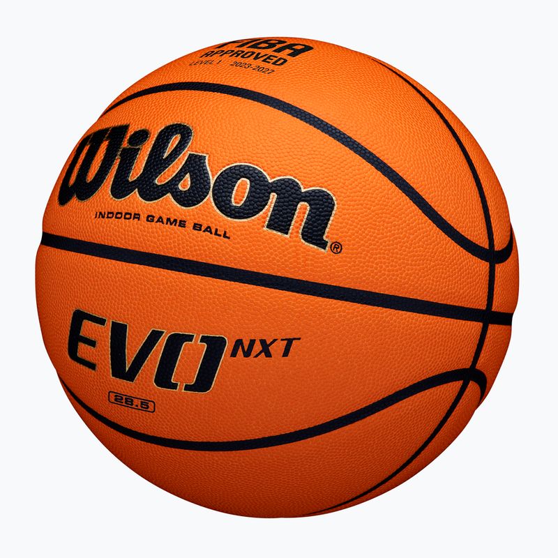 Minge de baschet Wilson EVO NXT Fiba Game Ball orange mărime 7 2