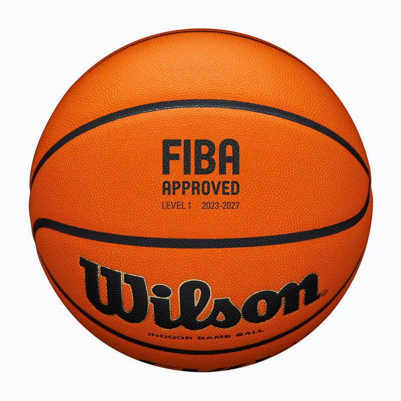 Minge de baschet Wilson EVO NXT Fiba Game Ball orange mărime 7 4