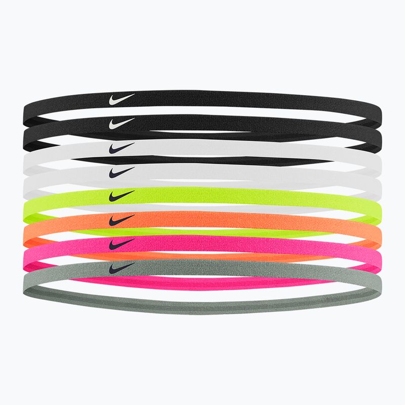 Bentiță Nike Skinny Headbands 8 szt. black/black/white