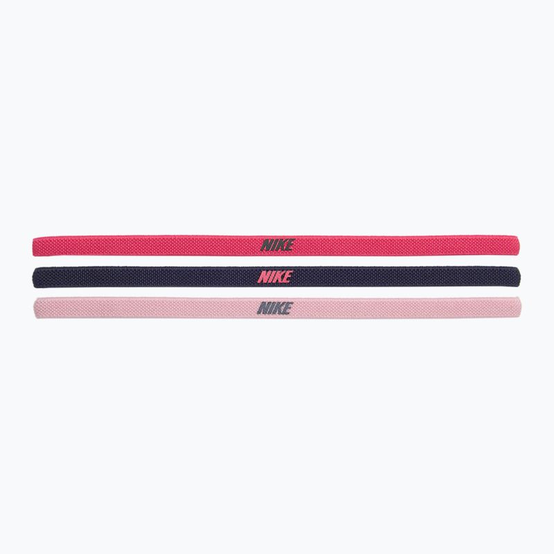 Bentiță Nike Elastic Headbands 2.0 3 szt. spark/gridiron/pink glaze