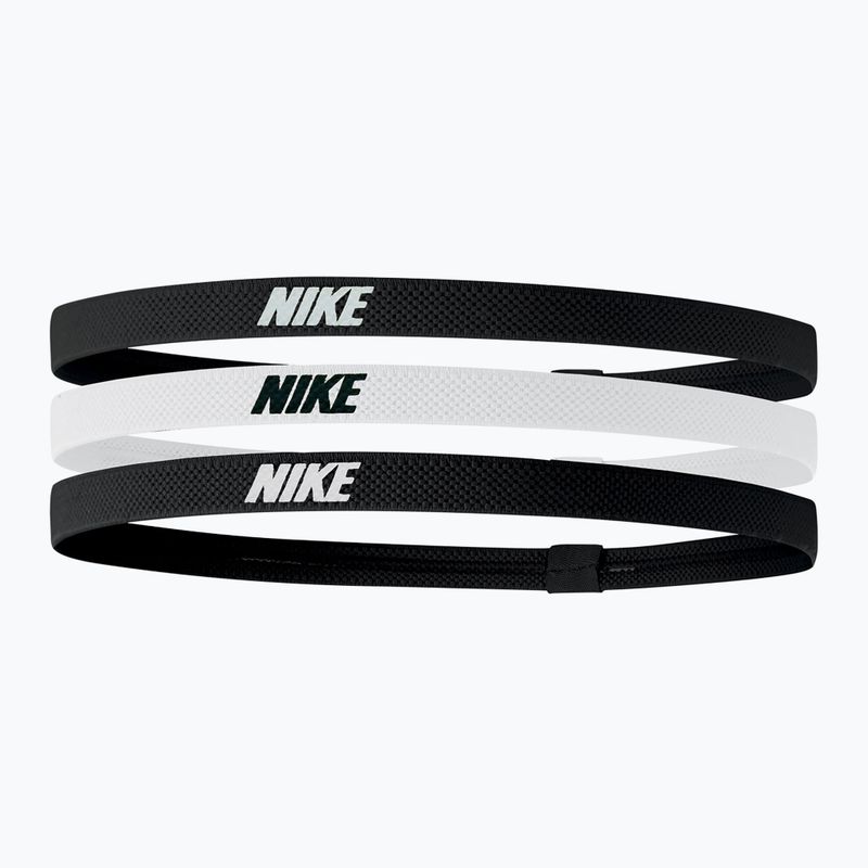 Bentiță Nike Elastic Headbands 2.0 3 szt. black/white/black