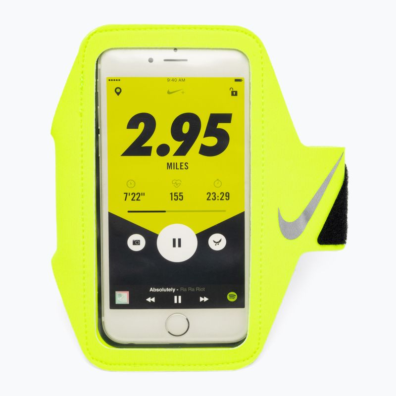 Bandă de telefon pentru alergat Nike Lean Arm Band Plus volt/black/silver 2