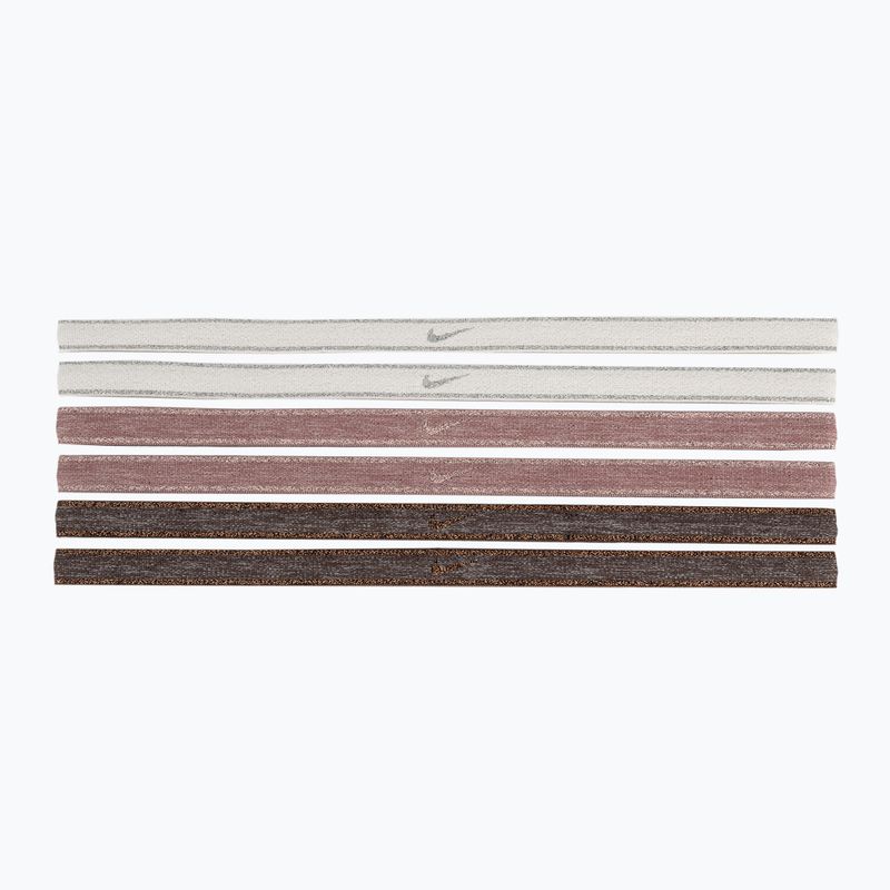 Beniță Nike Swoosh Sport Metalic 6 szt. brown/smokey mauve/metallic silver 2