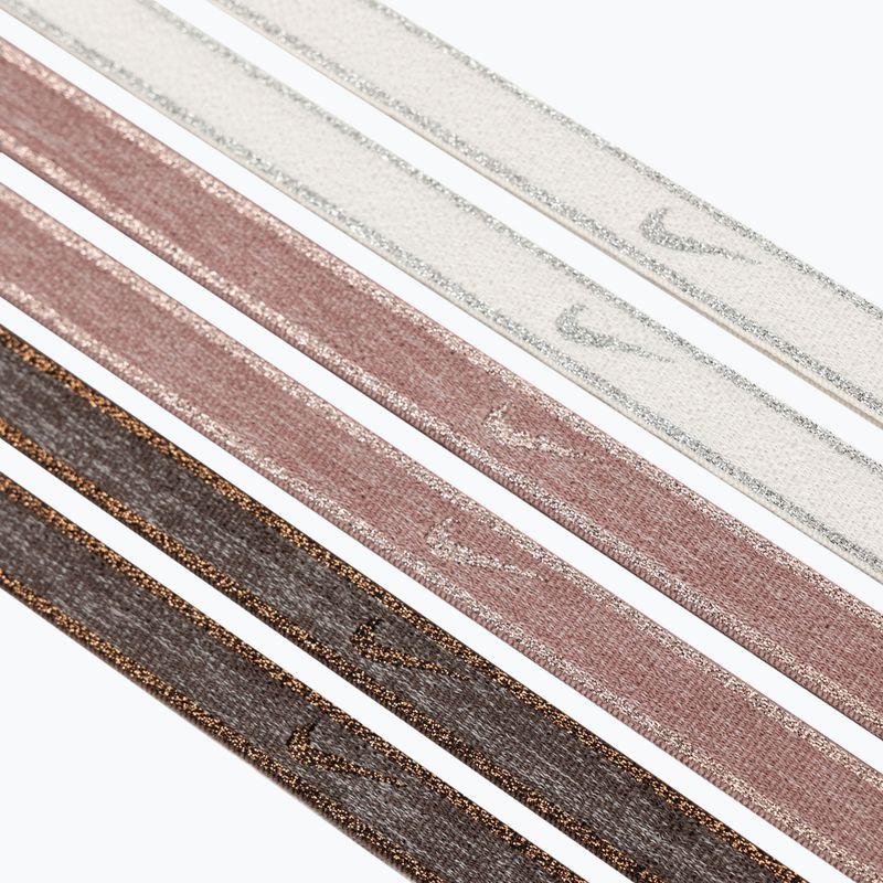 Beniță Nike Swoosh Sport Metalic 6 szt. brown/smokey mauve/metallic silver