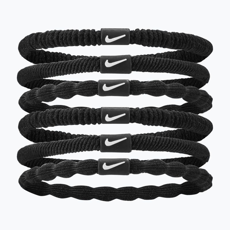 Elastice de păr Nike Flex Hair Tie 6 buc. black/black/white