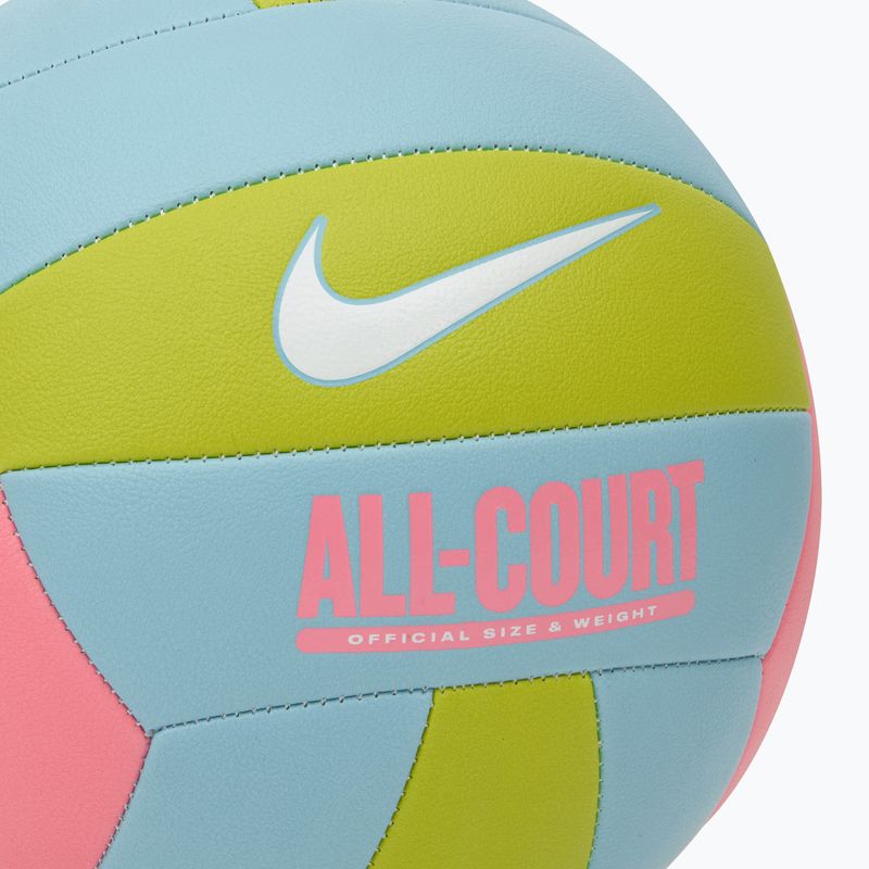 Minge de volei Nike All Court Volleyball coral chalk/ocean bliss/bright cactus/white mărimea 5 3
