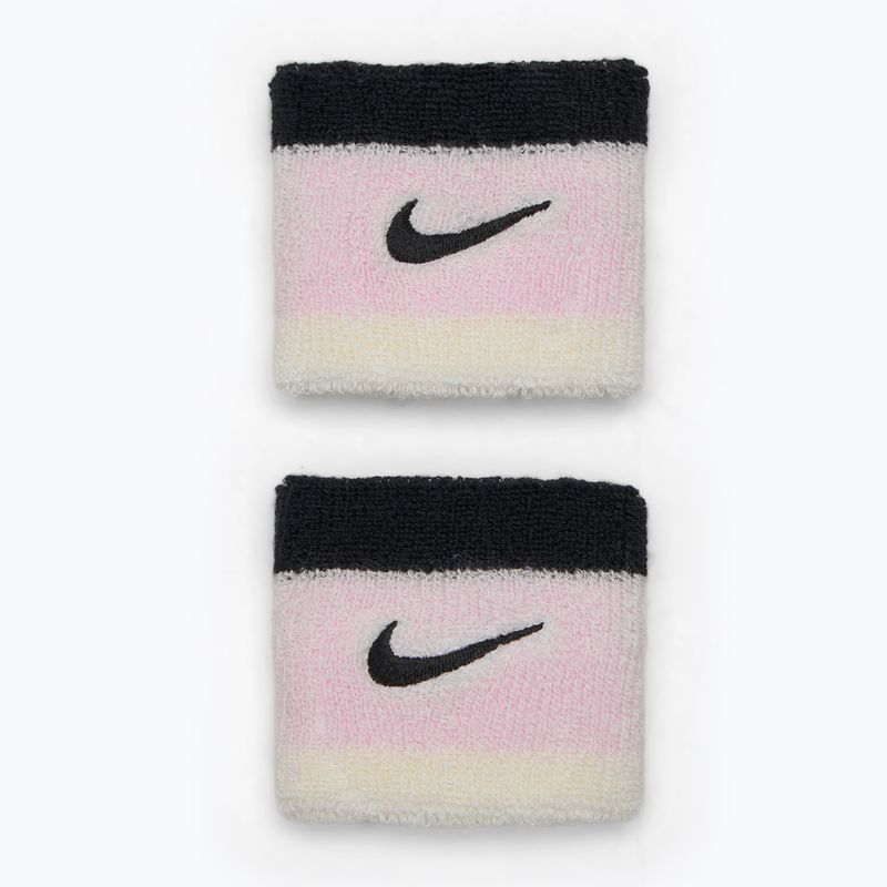 Bentiță Nike Swoosh Wristbands pink foam/coconut milk/black