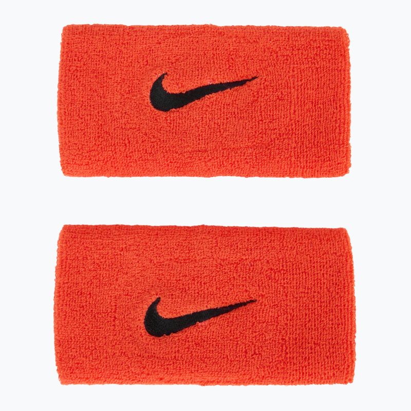 Manșetă pentru încheietură Nike Swoosh Doublewide Wristbands 2 szt. bright crimson/cave purple