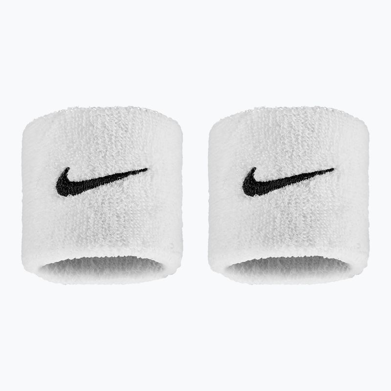 Benzi încheietură Nike Swoosh Classic Wristbands 2 buc. white/black