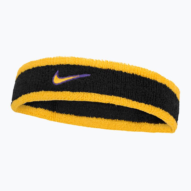Bentiță Nike Swoosh Classic Headband black/court purple/university gold
