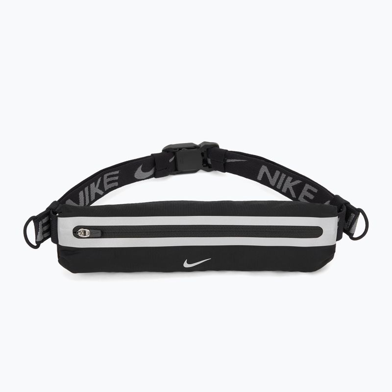 Centură de alergare Nike Slim 4.0 black/black/silver