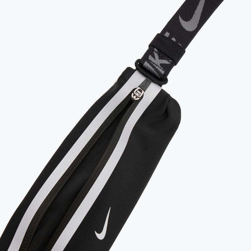 Centură de alergare Nike Slim 4.0 black/black/silver 5