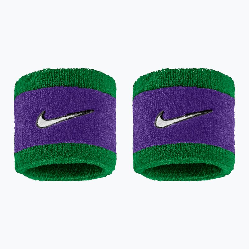 Benzi încheietură Nike Swoosh Classic Wristbands 2 buc. clover/fierce purple/white