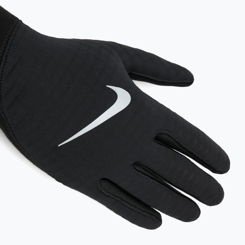Mănuși de alergare pentru bărbați Nike Therma-Fit Pacer Sphere Midweight RG black/black/silver 4